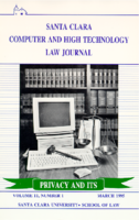 Santa Clara Computer And High Technology Law Journal Vol 11 No 1