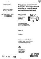 A Candidate Automated Test Battery for Neuropsychological Screening of Airmen Design and Preliminary Validation