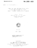 Engineering Tests for Energy Storage Cars at the Transportation Test Center Volume 1 Program Description and Test Summary