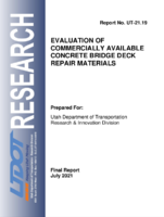 Evaluation of Commercially Available Concrete Bridge Deck Repair Materials