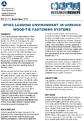 Spike Loading Environment in Various Wood Tie Fastening Systems Research Results