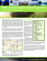 Maintenance and Operations Decision Support Tool Clarus Regional Demonstrations