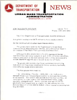 Department of Transportation News Urban Mass Transportation Administration UMTA 7311