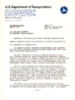 US Department of Transportation News Office of Public Affairs UMTA 2978 DOT Publishes Abstracts of University Transit Research