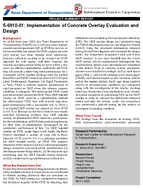 Implementation of Concrete Overlay Evaluation and Design Project Summary Report