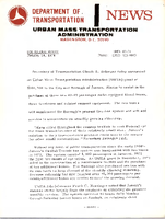 Department of Transportation News Urban Mass Transportation Administration UMTA 0774