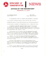 Department of Transportation News Releases for July 1970