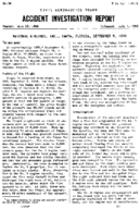 Investigation of Aircraft Accident NATIONAL AIRLINES TAMPA FLORIDA 19480908