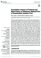 Cumulative Impact of Federal and State Policy on Minimum Selling Price of Sustainable Aviation Fuel