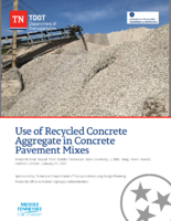 Use of Recycled Concrete Aggregate in Concrete Pavement Mixes