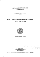 Part 66 Foreign Air Carrier Regulations