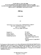 State Fiscal Year 19972000 State Transportation Improvement Program STIP ClevelandAkronLorain Moderate Ozone Nonattainment Area Air Quality Conformity Documentation