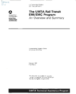 UMTA Rail Transit EMIEMC Program An Overview and Summary