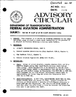 AC 9036 the Use of Chaff as An InFlight Emergency Signal