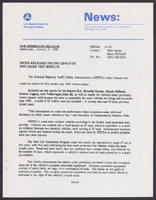 NHTSA News Releases January 1995