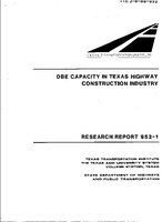 DBE Capacity in Texas Highway Construction Industry