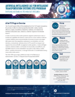 Artificial Intelligence AI for Intelligent Transportation Systems ITS Program Emerging and Enabling Technologies Research