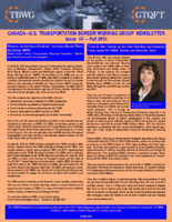 Canada  US Transportation Border Working Group Newsletter Issue 14  Fall 2015