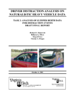 Driver Distraction Analysis on Naturalistic Heavy Vehicle Data Task 2 Analysis of Sleeper Berth Data for Distraction Events  Draft Final Report
