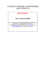 A guide to federalaid programs and projects