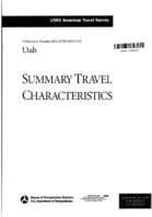 1995 American Travel Survey Summary Travel Characteristics Utah