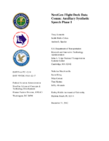 NextGen Flight Deck Data Comm Auxiliary Synthetic Speech Phase I Report