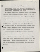 Statement of Alan S Boyd Secretary of Transportation Before the Senate Subcommittee on Roads of the Senate Committee on Public Works