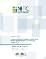 The Contribution of Transportation and Land Use to Citizen Perceptions of Livability in Oregon MPOs