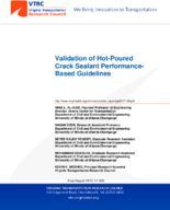 Validation of hotpoured crack sealant performancebased guidelines