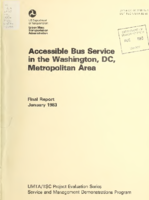 Accessible Bus Service in the Washington DC Metropolitan Area