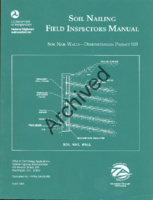 Soil Nailing Field Inspectors Manual  Soil Nail Walls