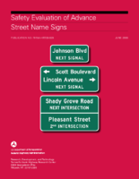 Safety evaluation of advance street name signs