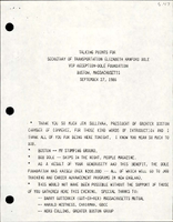 Talking Points for Secretary of Transportation Elizabeth Hanford Dole VIP ReceptionDole Foundation