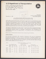 Department of Transportation News Releases December 1980