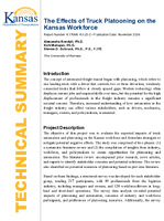 The Effects of Truck Platooning on the Kansas Workforce Summary
