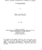 Asphalt concrete properties and performance in Alaska  executive summary