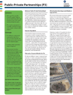 PublicPrivate Partnerships P3 fact sheet