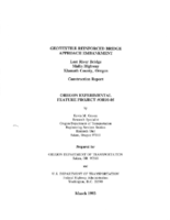 Geotextile reinforced bridge approach embankment  Lake River Bridge  Malin Highway  Klamath County Oregon  construction report