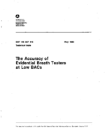 The Accuracy of Evidential Breath Testers at Low BACs