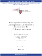 PolicyOptionsforReducingOilConsumptionandGreenhouseGasEmissionsfromtheUSTransportationSector