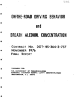 OntheRoad Driving Behavior and Breath Alcohol Concentration