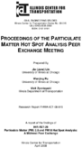Proceedings of the Particulate Matter Hot Spot Analysis Peer Exchange Meeting