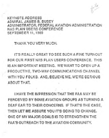 FAA Administrator James B Busey Speeches September 1989