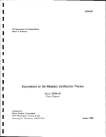 Improvement of the Materials Certification Process
