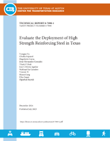 Evaluate the Deployment of High Strength Reinforcing Steel in Texas