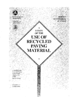 A Study of the Use of Recycled Paving Material  Report to Congress