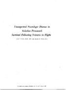 Unsuspected neurologic disease in aviation personnel  survival following seizures in flight