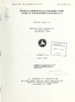 Automotive Manufacturing Assessment System Volume 4 Engine Manufacturing Analysis