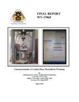 Characterization of Crushed Base Materials in Wyoming Final Report  2017