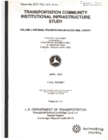 Transportation Community Institutional Infrastructure Study  Volume 1 National Transportation Needs Mail Survey